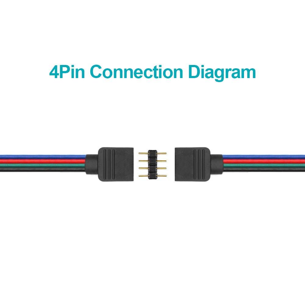 Bộ 5 Đầu Nối 4 pin 4 pin Loại Nhỏ Cho Dải Đèn LED RGB 3528 Và 5050