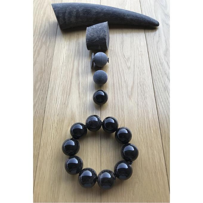 Vòng tay sừng trâu đen phong thuỷ Tâm Linh - Bình An - Tài Lộc - Bracelet of HAHANCO