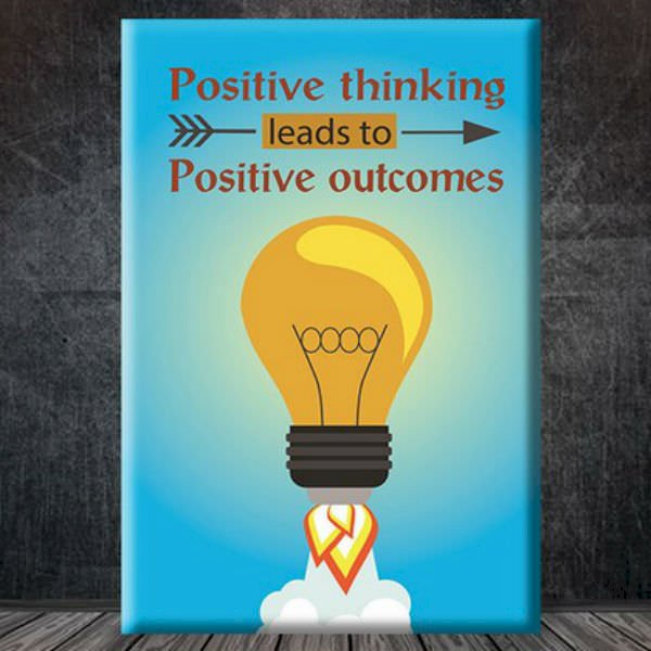 Tranh Tạo Động Lực &quot;Positive Thingking Leads To Positive Outcomes&quot; - W089