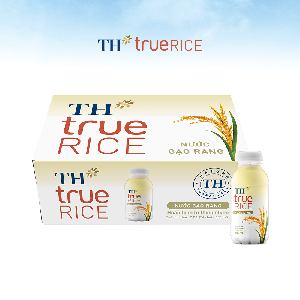 Thùng 24 chai nước gạo rang TH True Rice 300ml (300ml x 24)