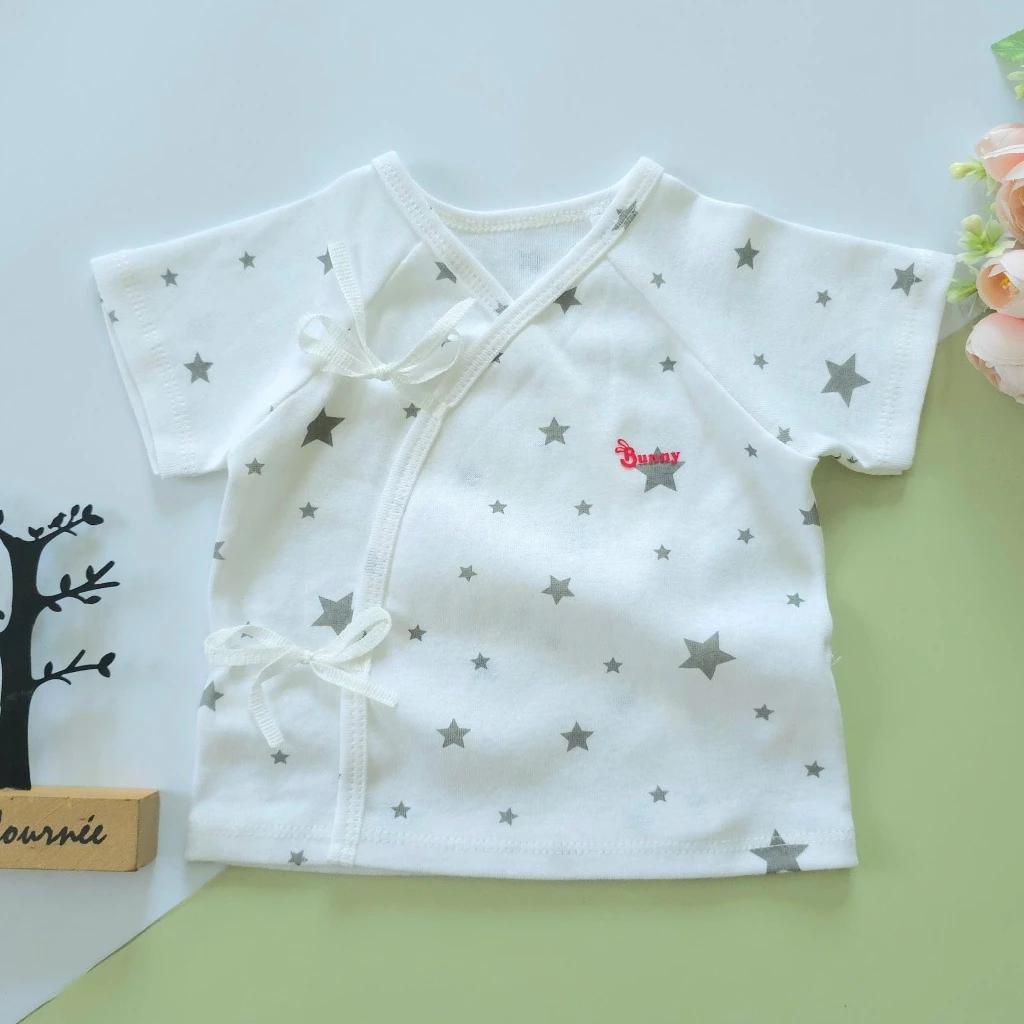 [Dưới 6kg] Áo Cột Dây Sơ Sinh Dài Tay | Ngắn Tay COTTON THUN Mềm Mại, Co Giãn, Thấm Hút Mồ Hôi Tốt - Bunny baby