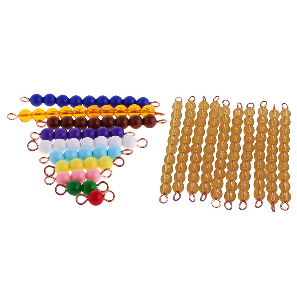 Kids Toddlers 1-10 Beads Bar Math Learning Counting Educational Training Toy