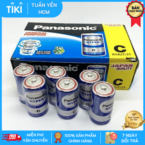 Hộp 10 Đôi Pin Trung Panasonic 1,5 V R14UT/2S - Hàng Chính Hãng