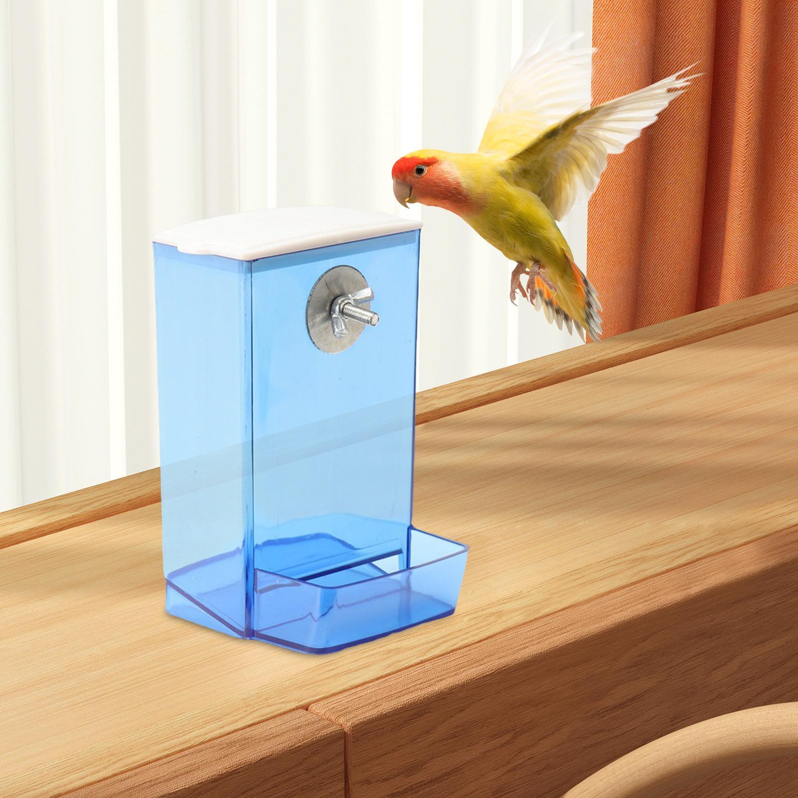 Seed Feeding Automatic Container Box Parrot Feeder Pet Bird Cage Food Feeder