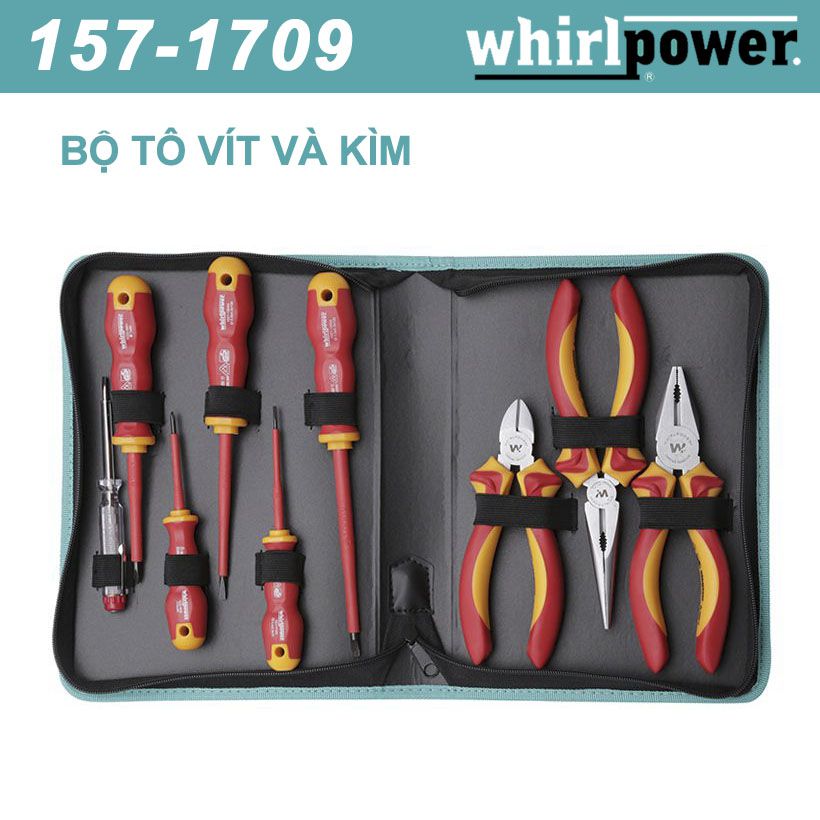 BỘ TÔ VÍT VÀ KÌM CÁC LOẠI WHIRLPOWER 157-1709