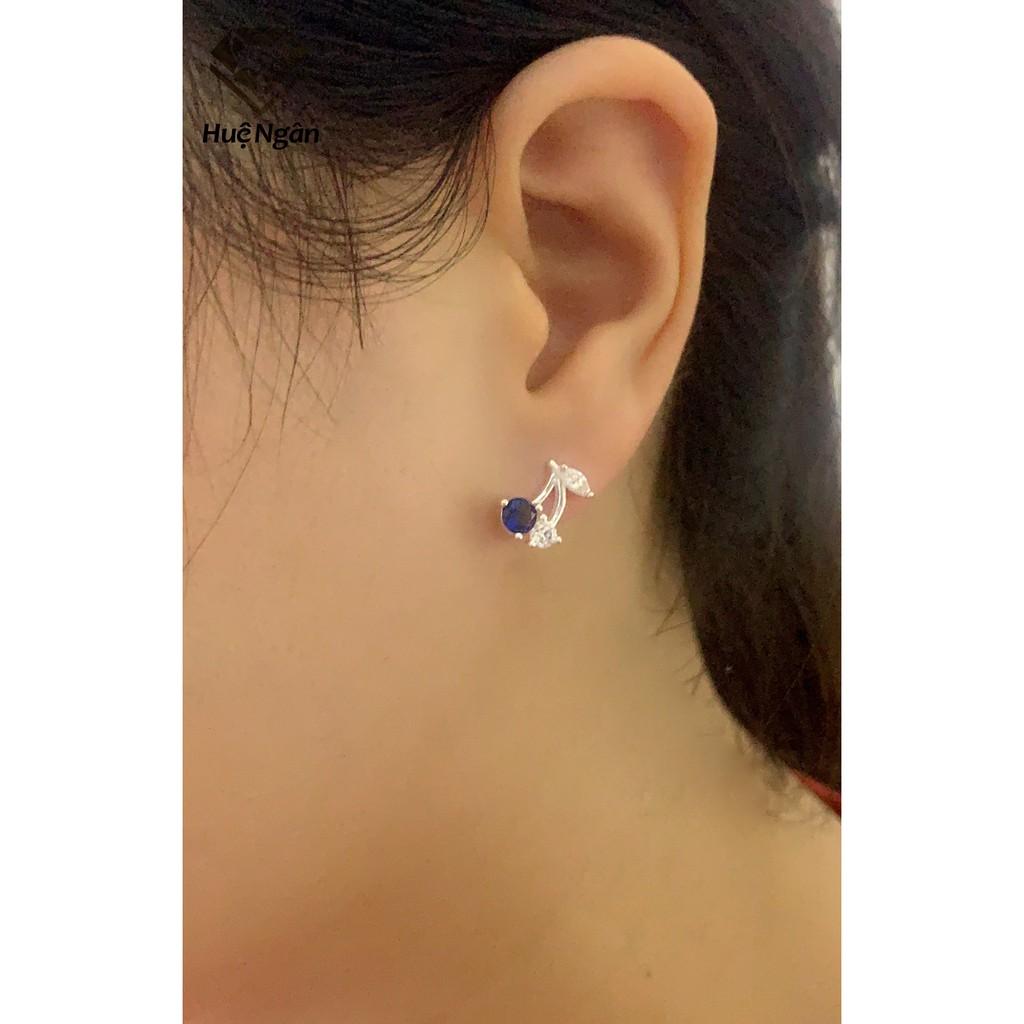 Bông tai bạc Ý 925 Huệ Ngân - Cherry xinh RYE140911