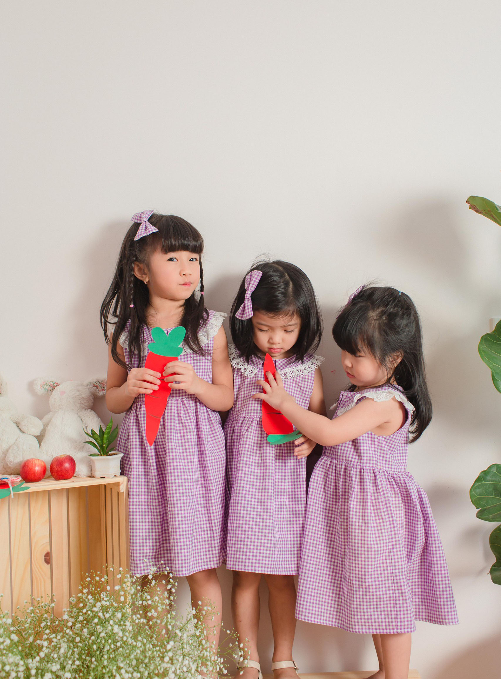 Đầm Xoè Caro Dành Cho Bé Từ 1 Đến 6 Tuổi