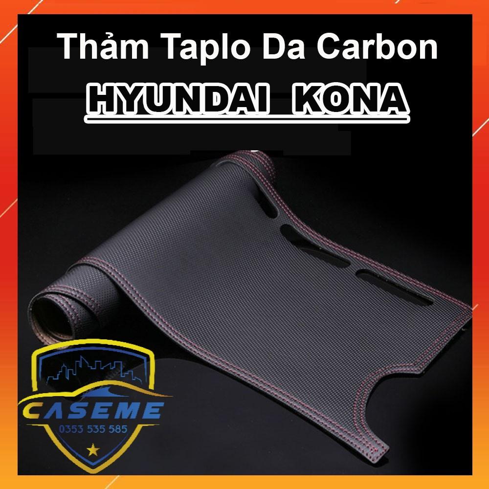 Thảm Taplo Da Vân Carbon Xe Hyundai Kona cao cấp có chống trượt