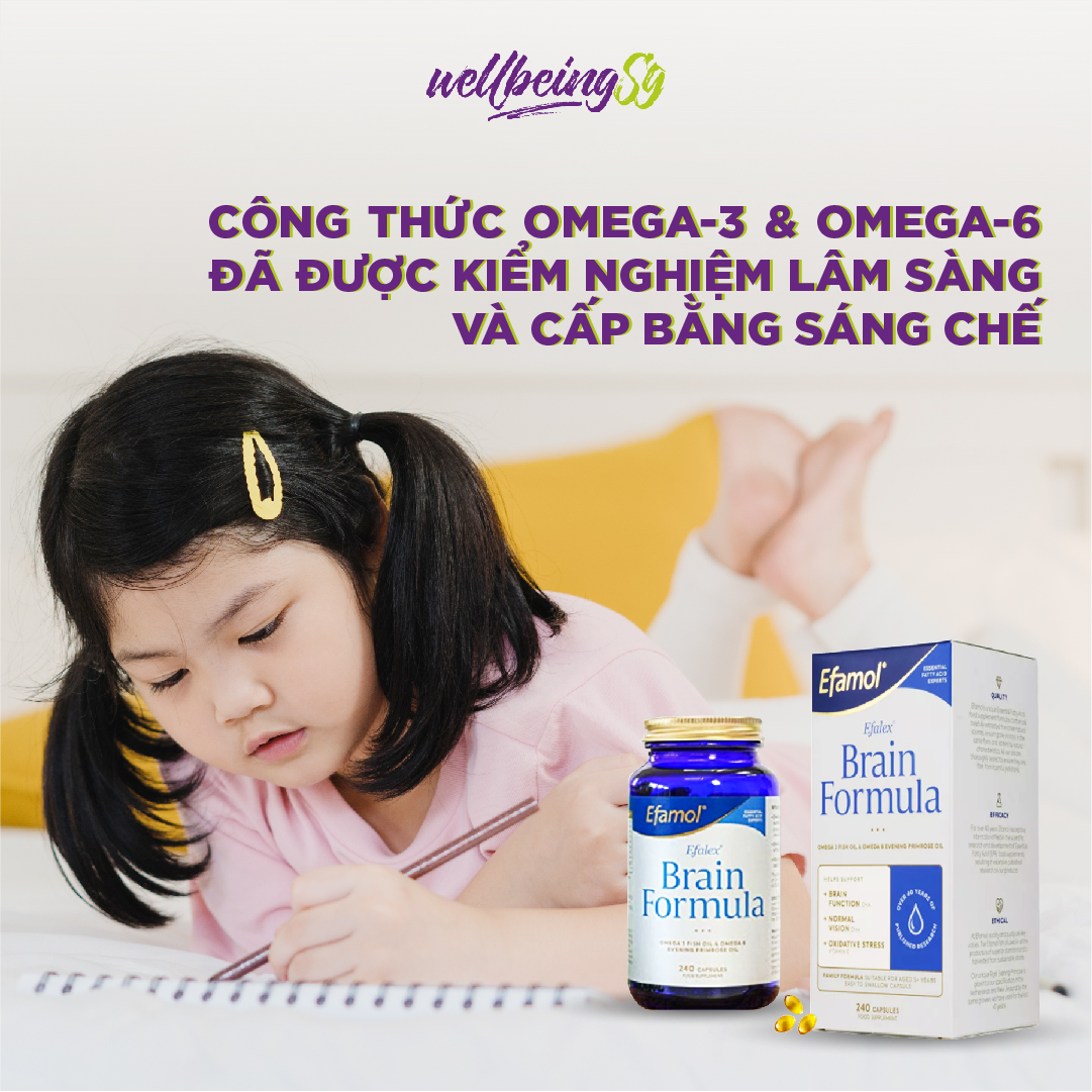 Viên Uống Bổ Sung Dầu Cá DHA, EPA, Efamol Efalex Tăng Cường Trí Nhớ, Hỗ Trợ Trí Não, Tim Mạch, Thị Lực (240 Viên Nang) 