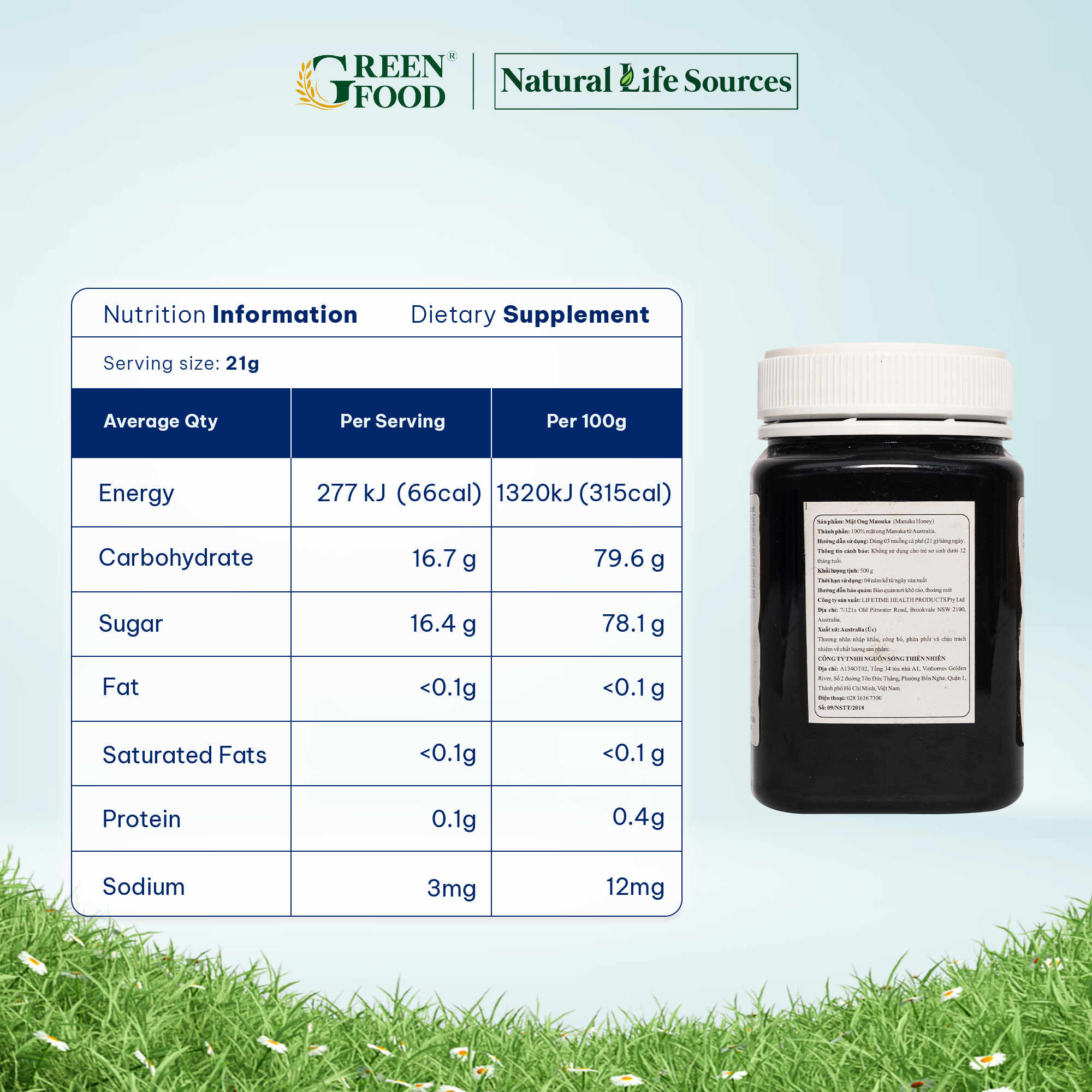 Mật Ong Manuka 500g Chính Hãng 100% ÚC từ Nhà Nhập Khẩu Natural Life