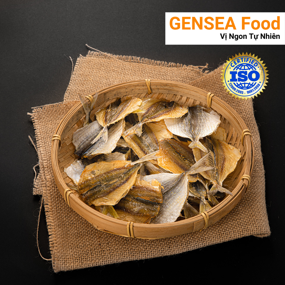 Cá Chỉ Vàng Khô Phú Quý Loại 1 Size Đại Cực Ngon GENSEA Food G2414 Chuẩn ATVSTP Quốc Tế ISO 22000:2018