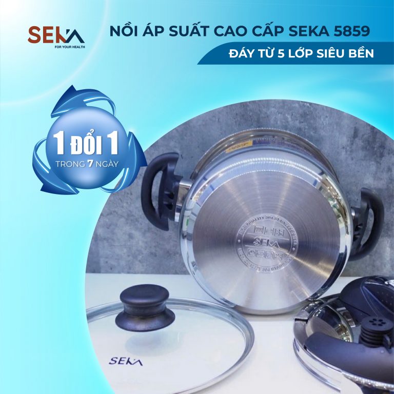 Nồi Áp Suất Đáy Từ Seka SK5859 – Dung tích 4L/6L - Hàng Chính Hãng