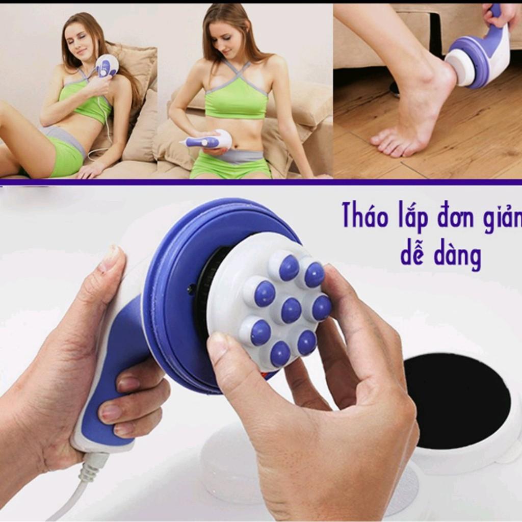 Máy massage giảm mỡ bụng chống đau mỏi toàn thân kèm 5 đầu loại tốt