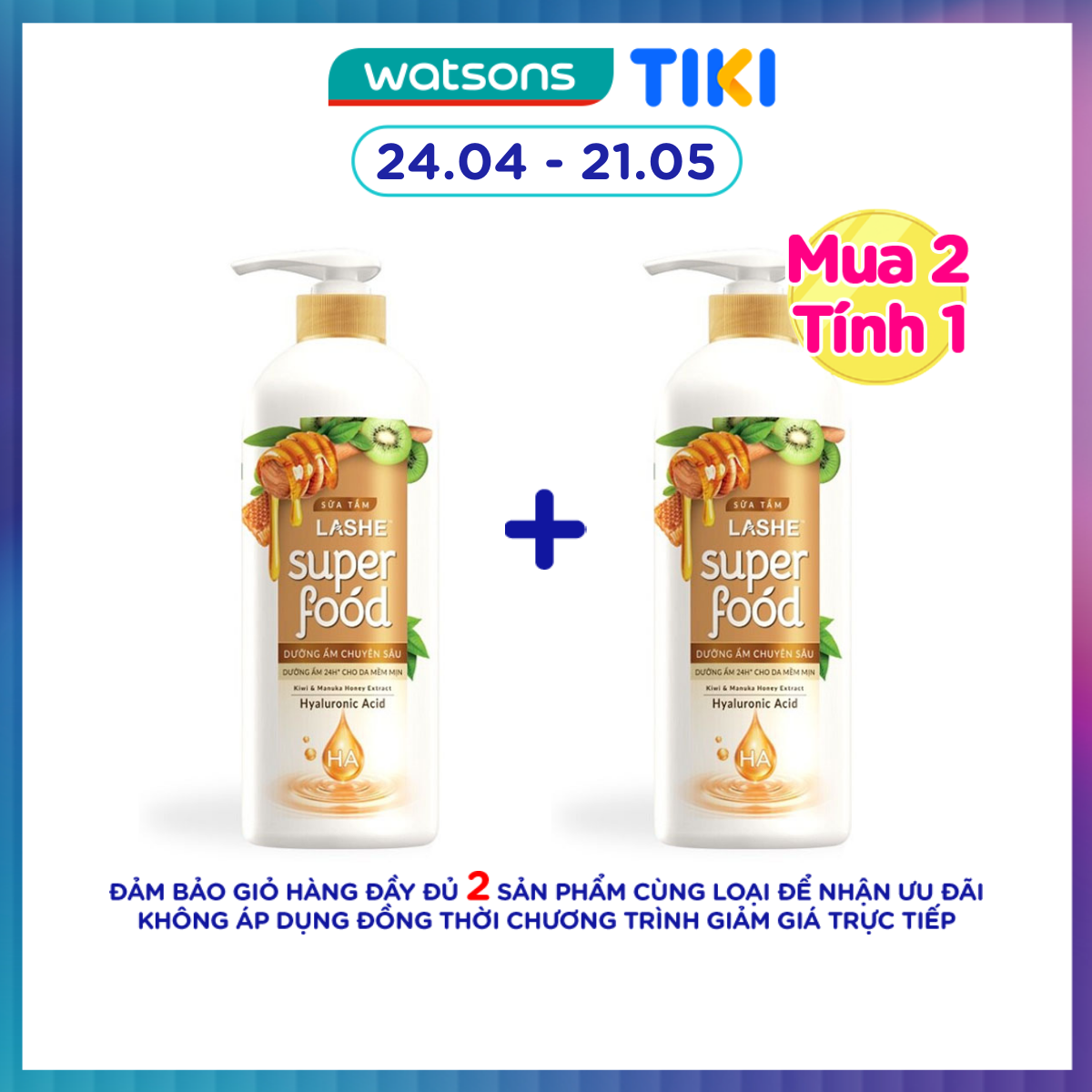 Sữa Tắm Lashe Superfood Dưỡng Ẩm Chuyên Sâu 610g