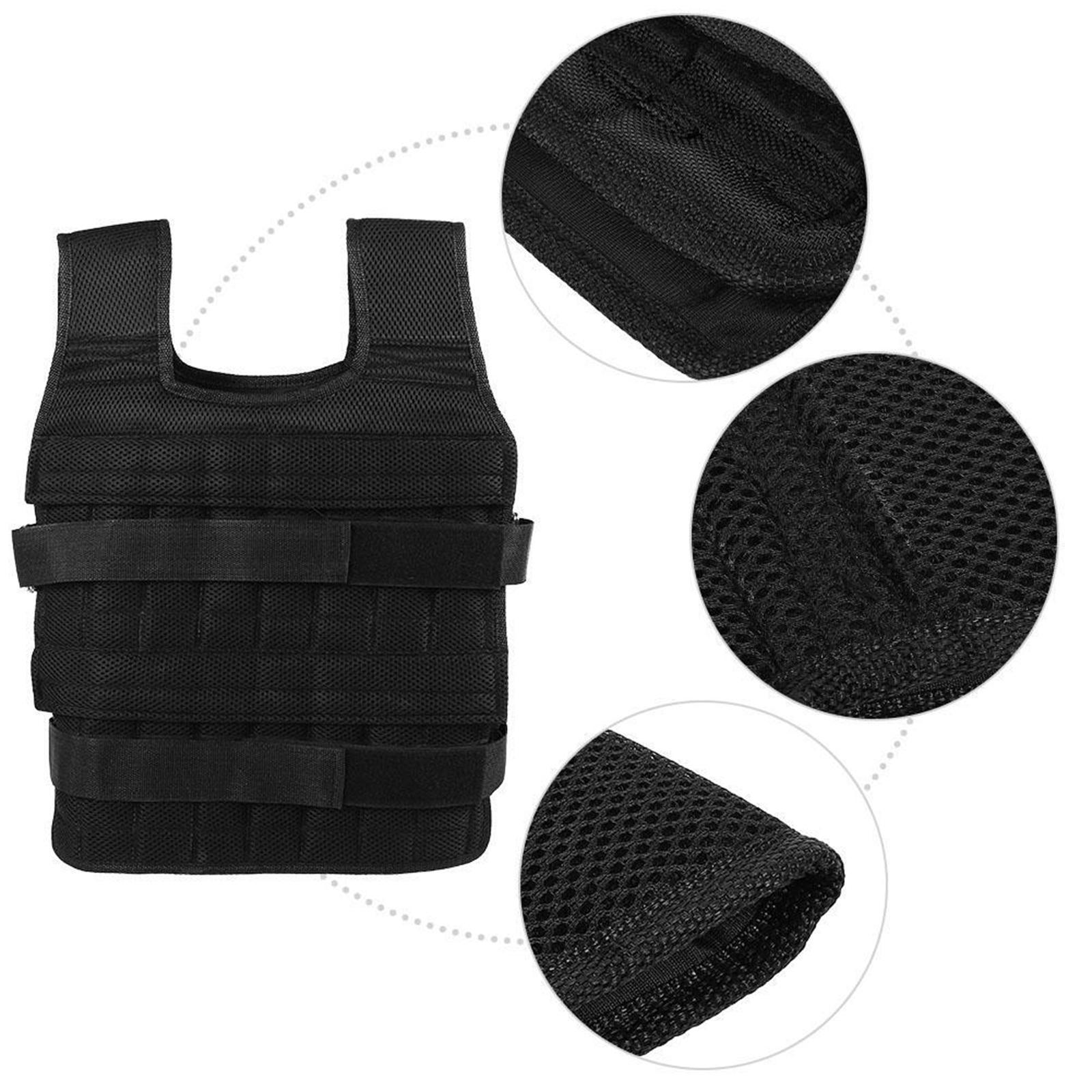 50kg Weight Vest Adjustable Loading Weight Jacket Exercise Training Fitness