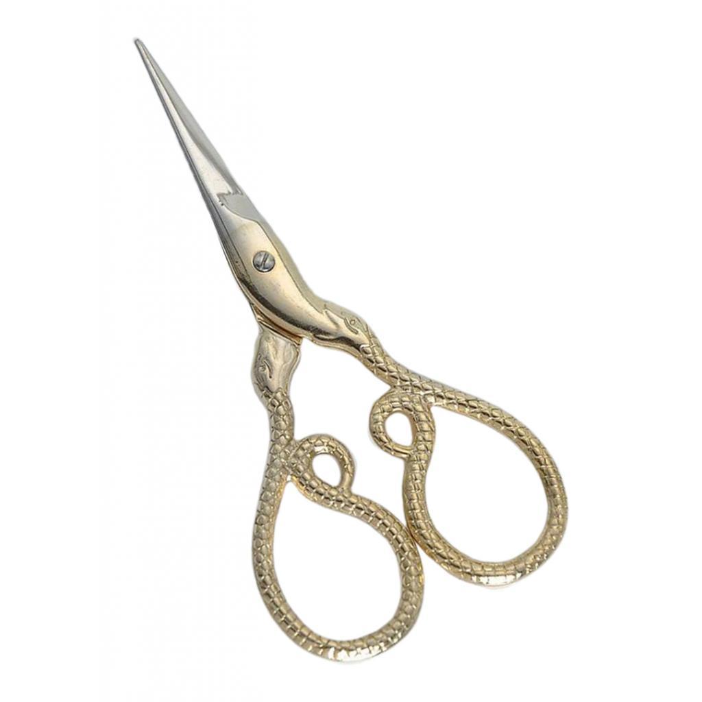 Vintage Snake Shape Sewing Scissors Trimming Dressmaking Shears Cross Stitch Stainless Steel Tailor Scissors for Sewing Embroidery Fabric