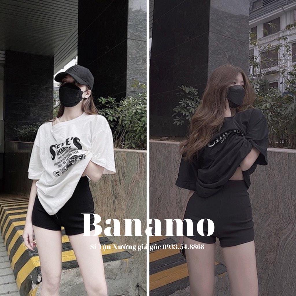 Quần short đùi cotton khoá lệ dáng ngắn cạp cao chất thun siêu co giãn thời trang Banamo Fashion 611