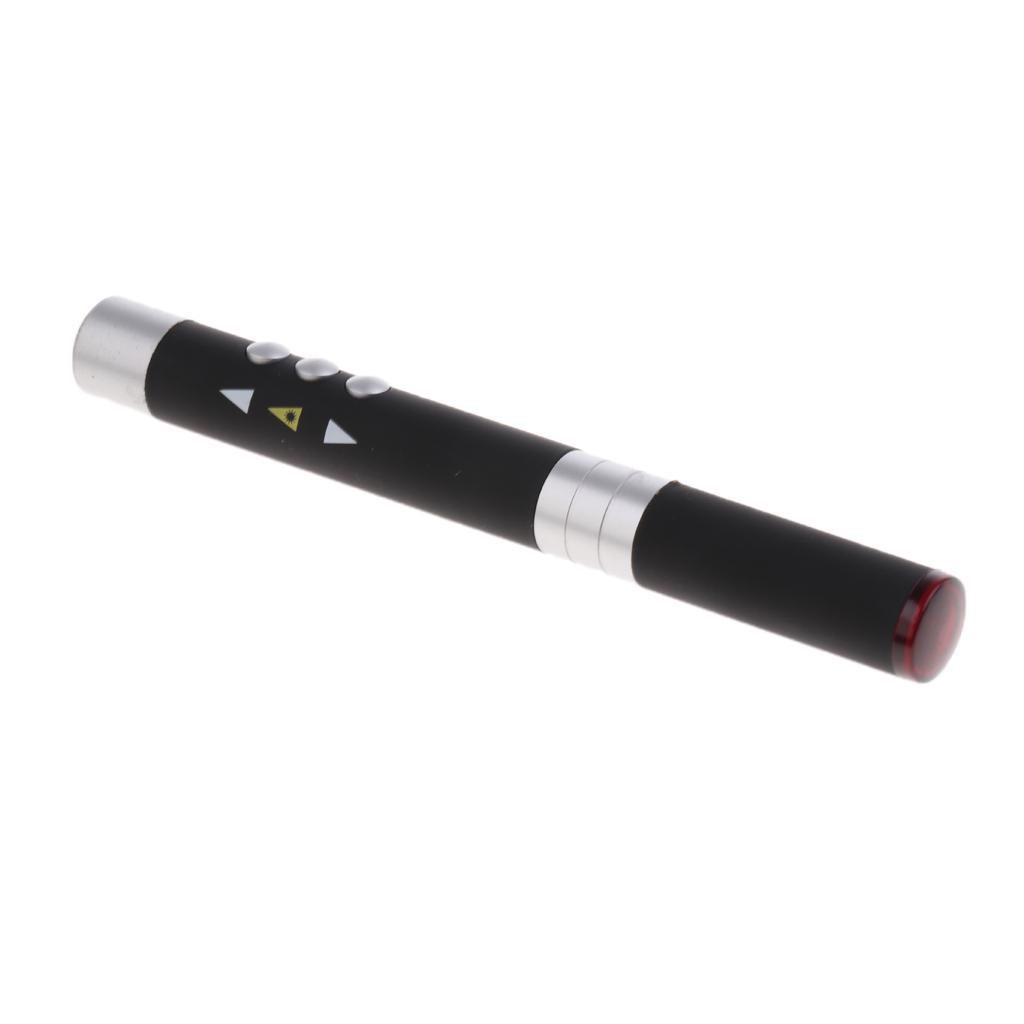 Wireless Presenter PPT Page Pen Clicker Remote Control USB Pointer Black