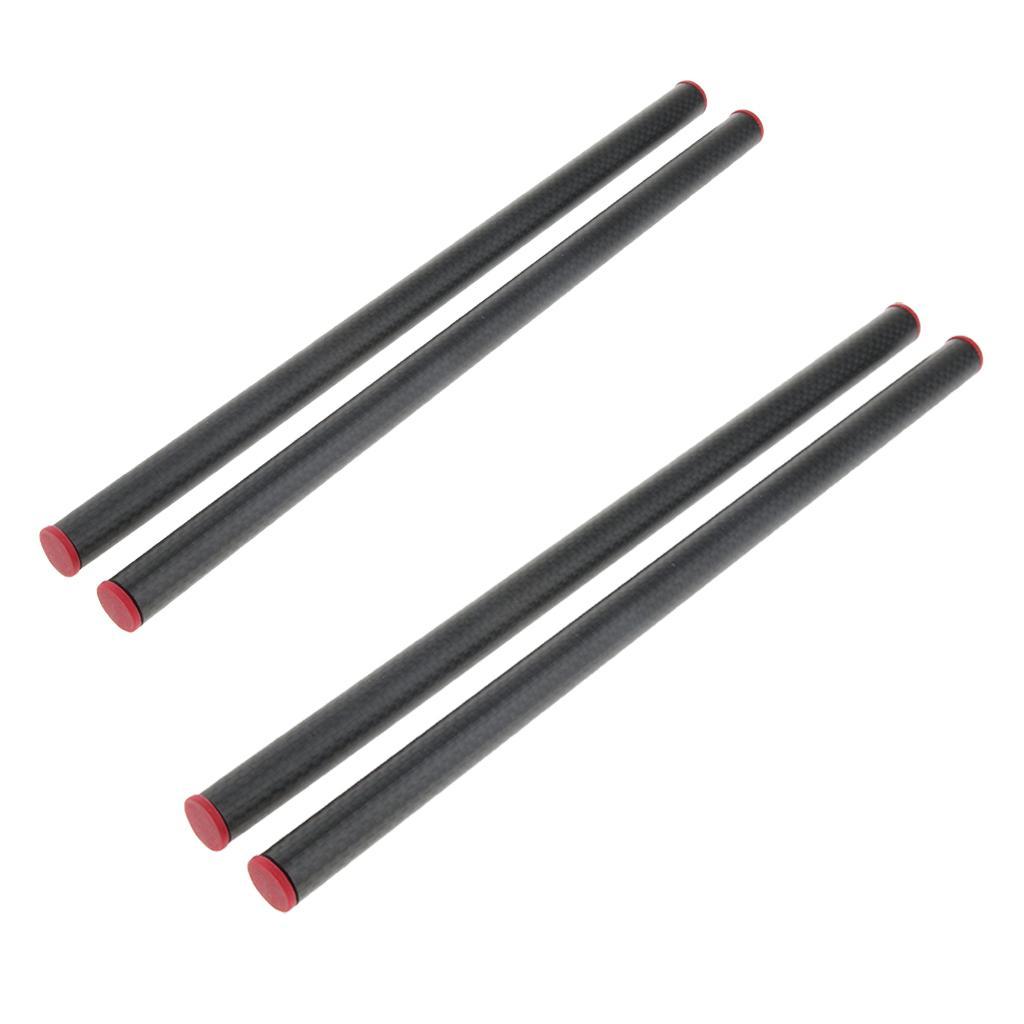 2 Pair Carbon Fiber Rods 10’’/12’’ for 15mm Rail Support System Follow Focus
