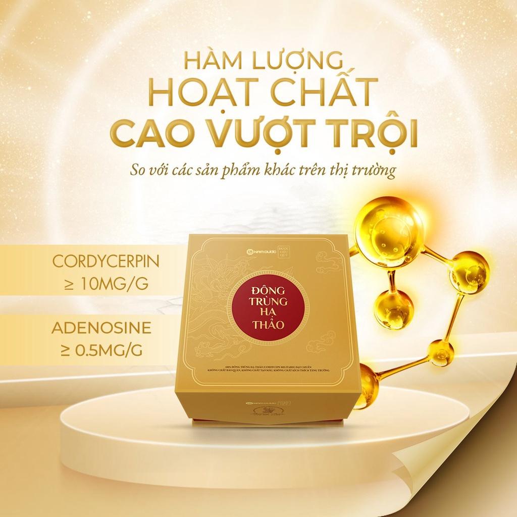 Đông trùng hạ thảo Nam Dược hộp 18g, bồi bổ sức khỏe, tăng sức đề kháng, tăng cường miễn dịch, chống lão hóa