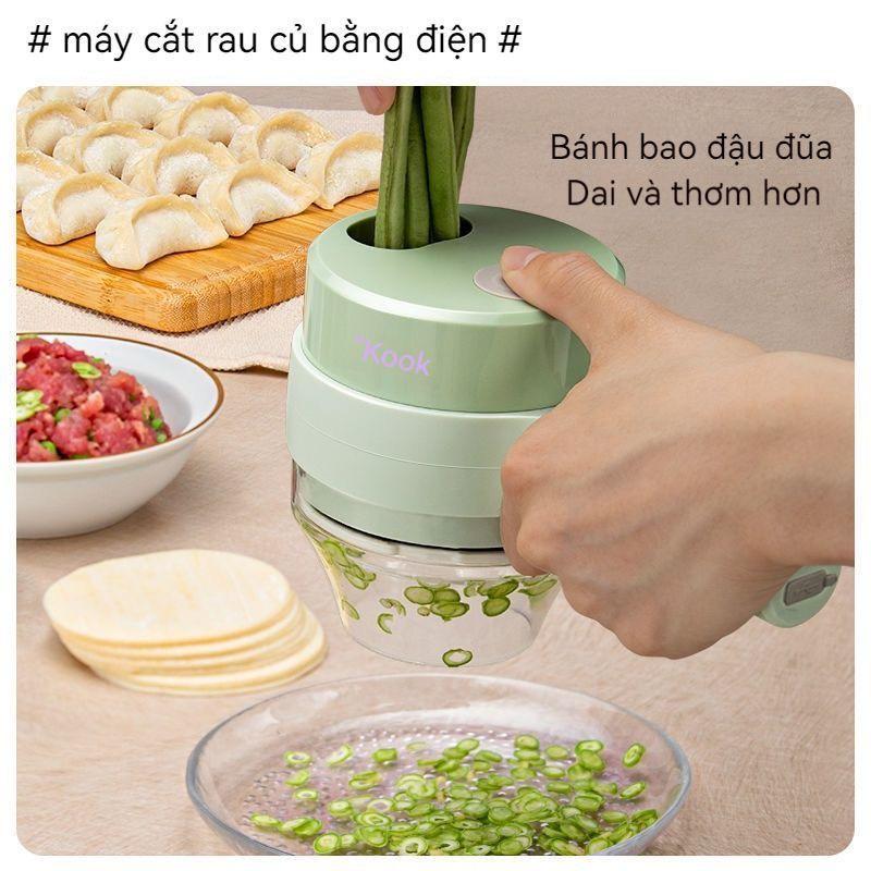 Máy Băm Rau Củ Quả, Tỏi Ớt, Cắt Thái Đa Năng, Cầm Tay Không Dây 40W.