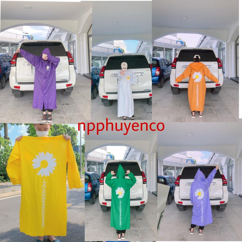 Áo mưa măng tô Hoa cúc - STYLE HÀN QUỐC-. SIÊU HOT 2021. .