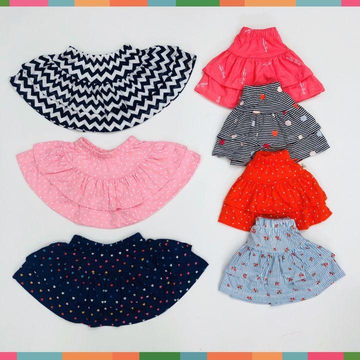 Chân Váy Bé Gái 2 Tầng, Size 6-10, Hàng Made In Vn, Chất Cotton Mềm Mát, Dáng Xòe Rộng Xinh Yêu