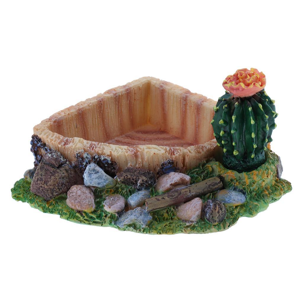 Reptile Feeding Bowl Dish Terrarium Drinking Basin 1