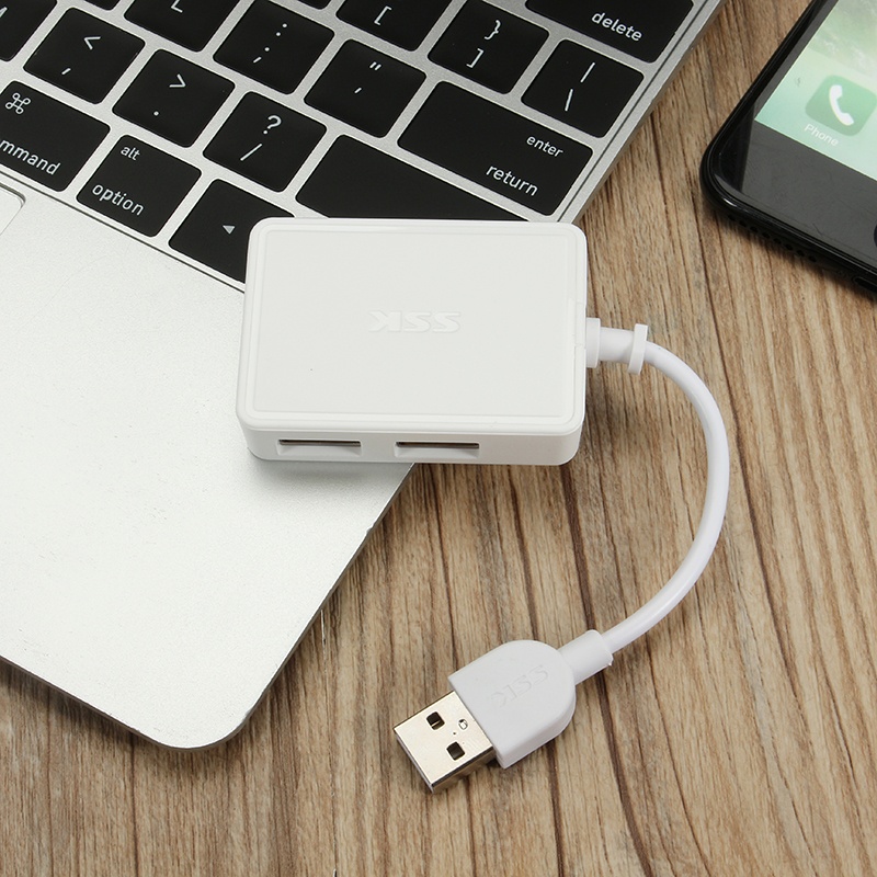 HUB chia USB 1 ra 4 SSK SHU200 chuẩn 2.0 (màu ngẫu nhiên) HÀNG CHÍNH HÃNG