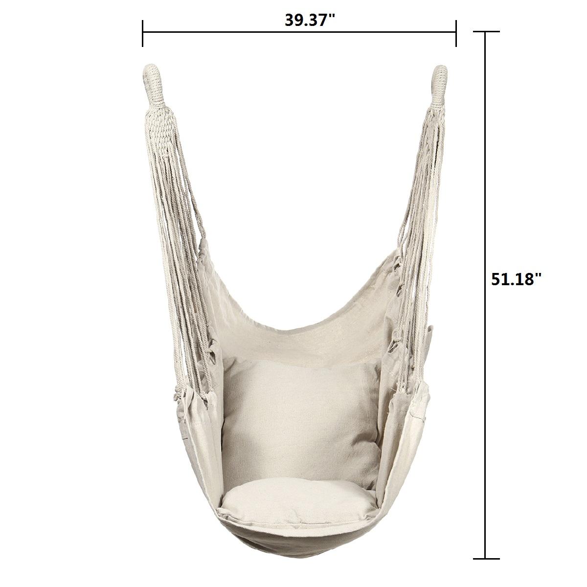 Phong Cách Bắc Âu Trắng Võng Ngoài Trời Trong Nhà Vườn Ký Túc Xá Phòng Ngủ Treo Ghế Cho Trẻ Em Người Lớn Đu Đưa Đơn An Toàn Võng