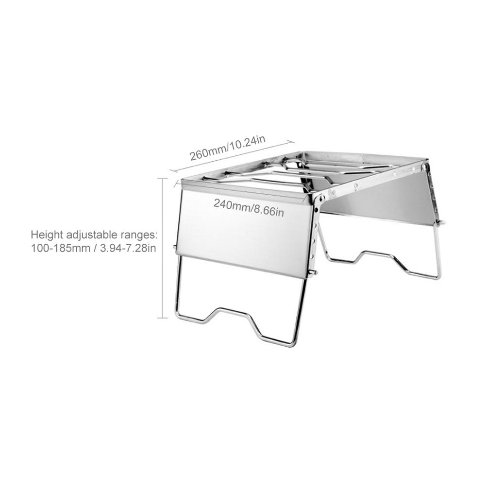 Stainless Steel Outdoor Camping Barbecue Grill Folding Garden Rack Portable Furnace Bracket Family Party Cooking Tool