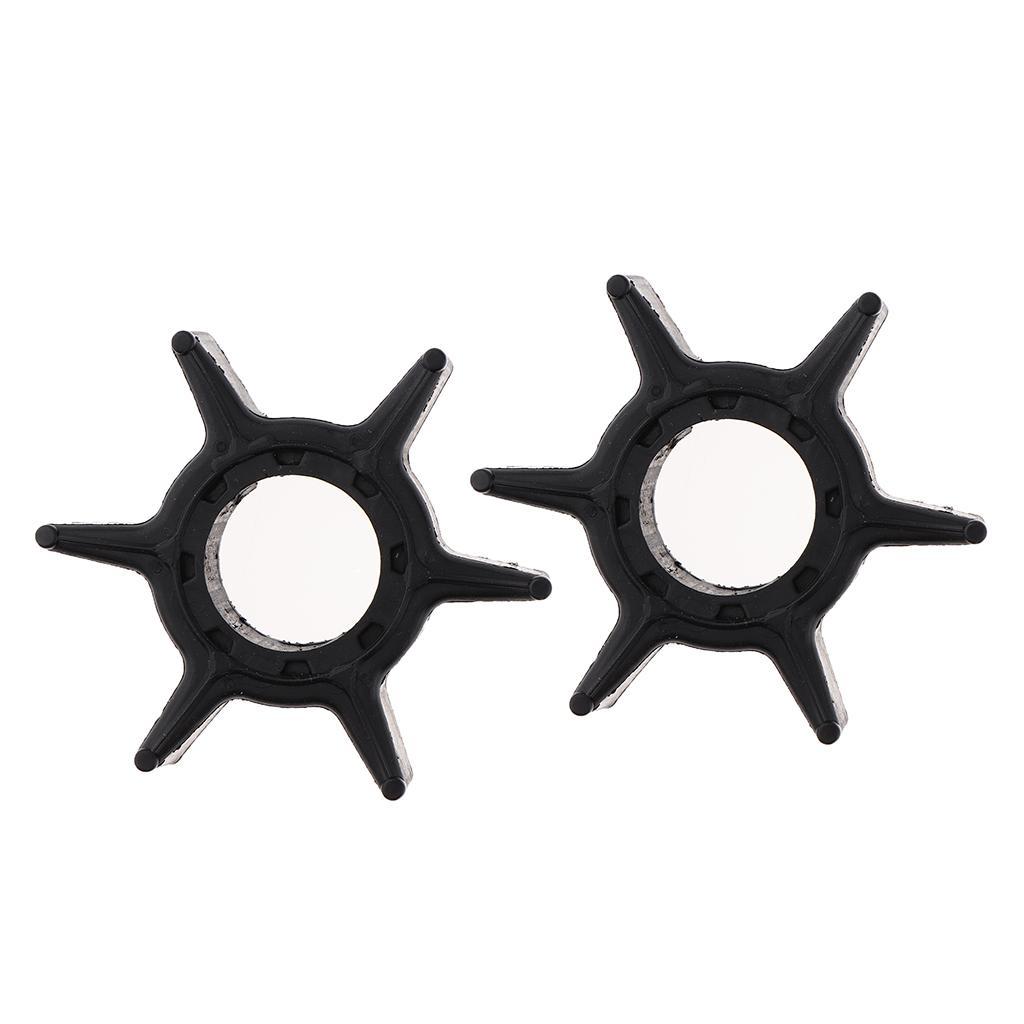 2pcs Black Rubber Water Pump Impeller for Outboard 50hp 60hp Engine