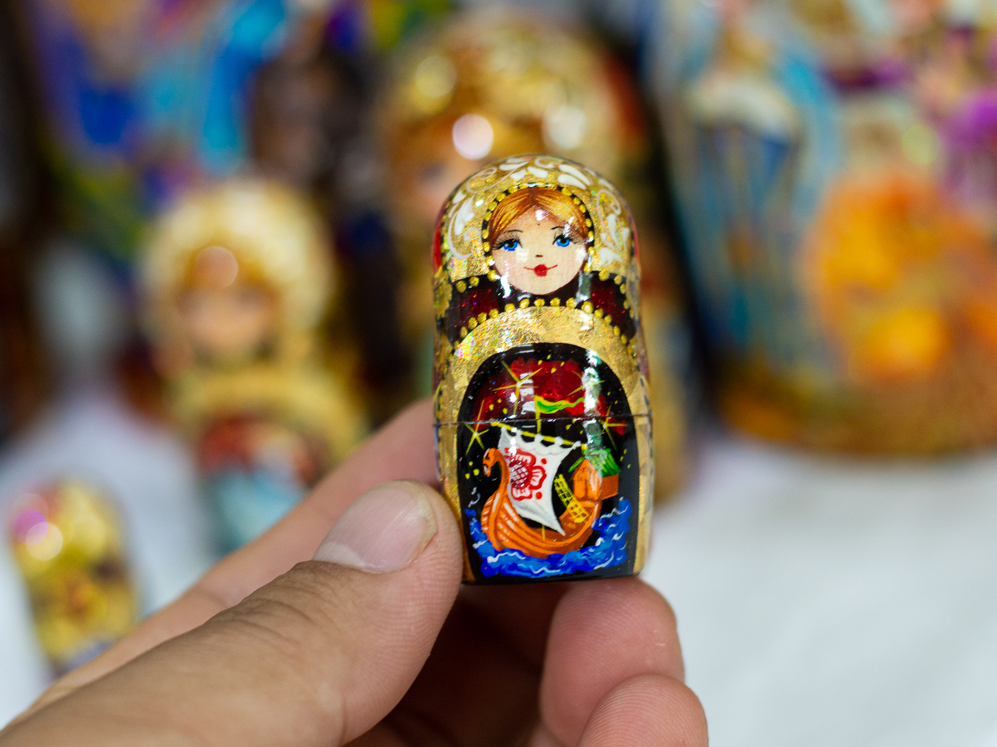 BỘ BÚP BÊ NGA MATRYOSHKA 10 LỚP CAO 26CM VẼ HOA VĂN "CHUYỆN CỔ TÍCH PUSHKIN" CỰC ĐẸP VÀ SANG TRỌNG ĐỘC ĐÁO