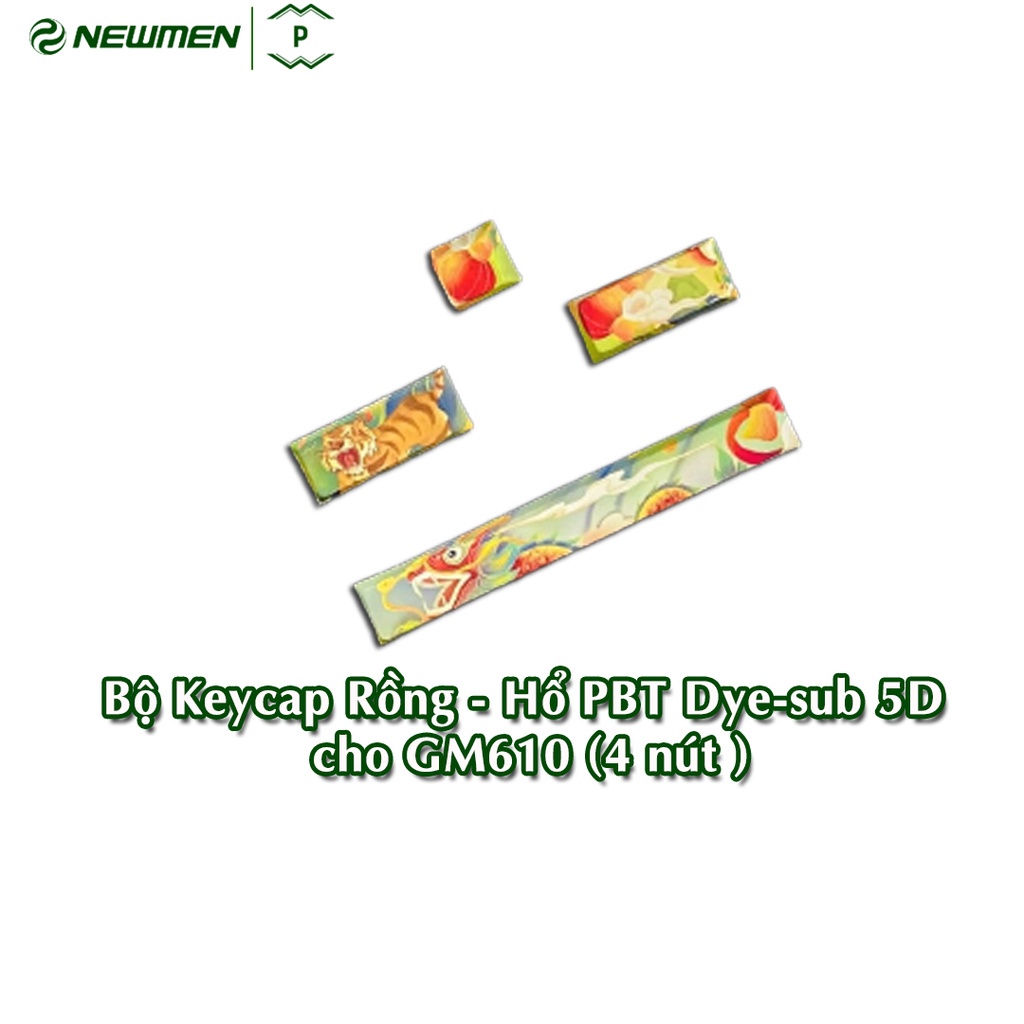 Bộ keycap Rồng - Hổ Jungle Layout 68 nút Newmen cho bàn phím GM680 - Hàng chính hãng