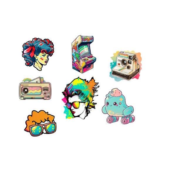 Sticker cute đáng yếu chống nước dán trang trí laptop, mũ nón bảo hiểm, vali, xe tay ga - 64191178