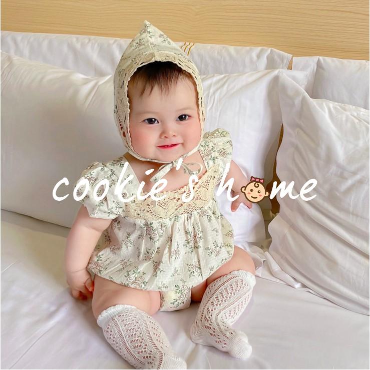 Body cotton cho bé gái sơ sinh coton phong cách Korea Hoàng gia mặc thôi nôi chụp hình studio