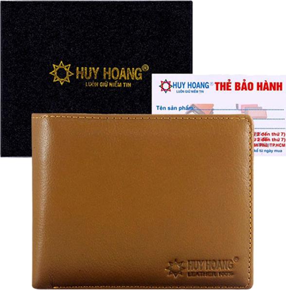 Hình ảnh Ví Nam Da Bò Cao Cấp Huy Hoàng HT2113 (12.5 x 10 cm) - Da Bò