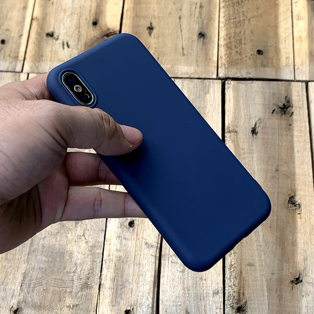 Ốp lưng dẻo mỏng màu xanh dương dành cho iPhone XS Max - Hàng chính hãng