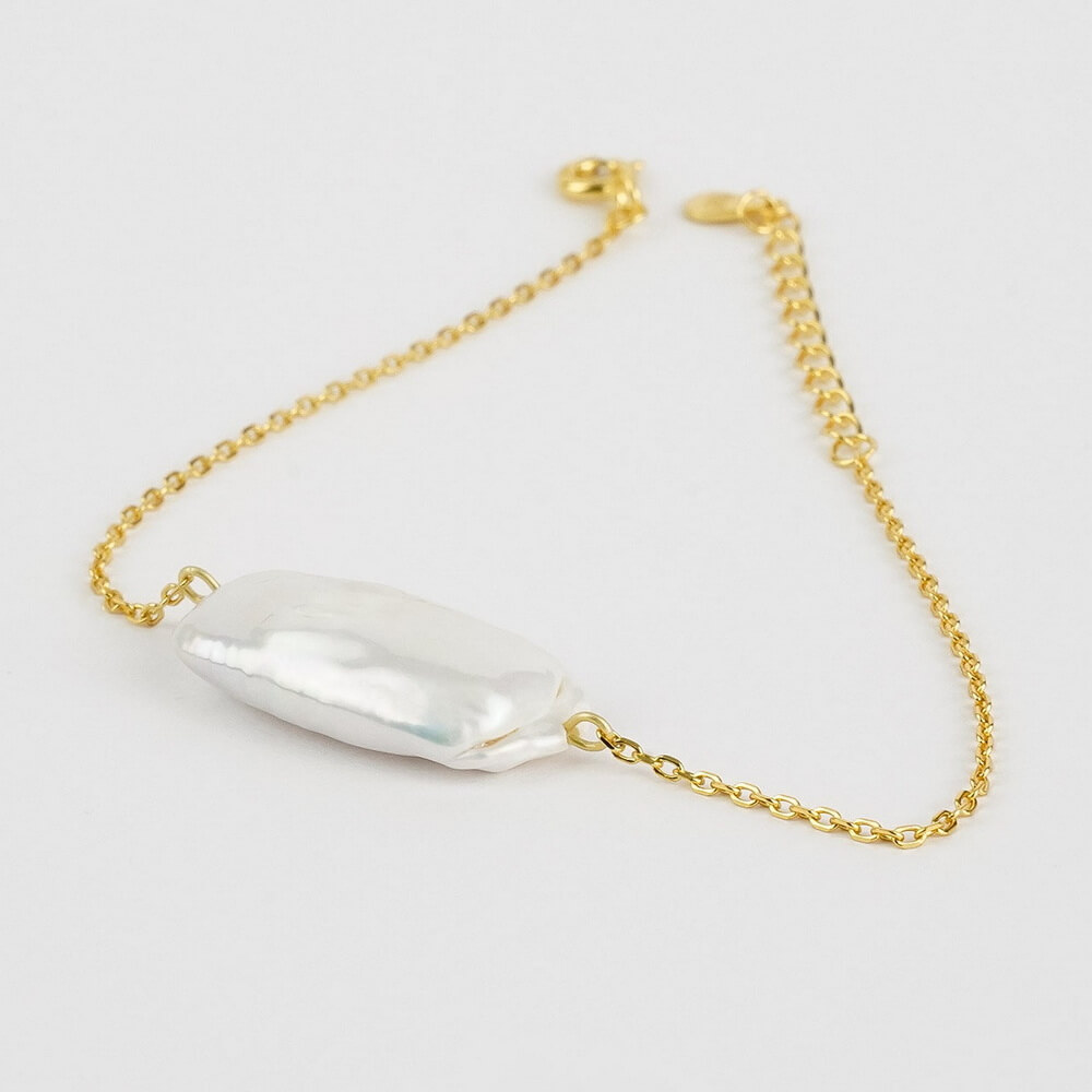 Lắc Ngọc Trai FW Baroque UK Style (Rectangle Pearl) - MOON Jewelry