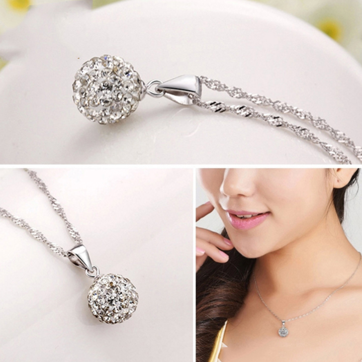 Dây chuyền nữ hạt châu ver3 WDC152 Không đen không gỉ sét