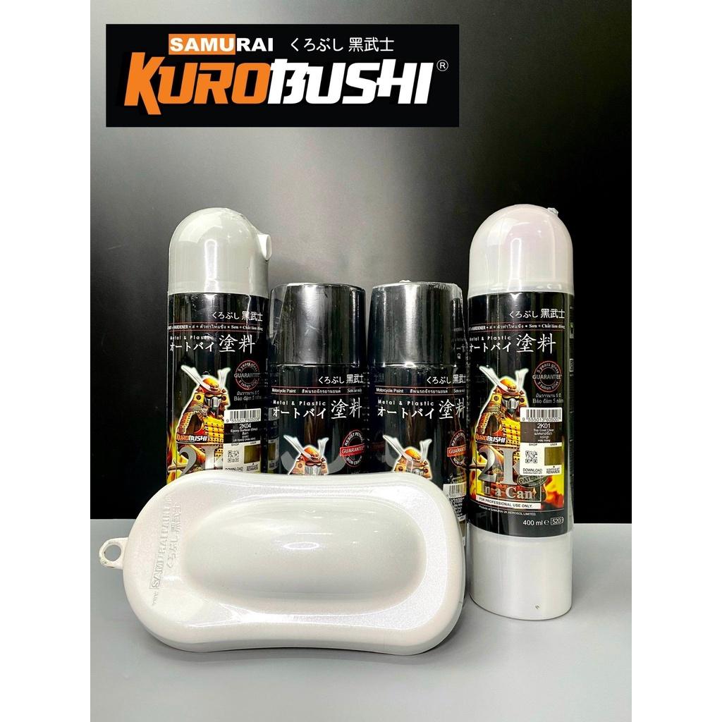 COMBO Sơn Samurai màu trắng mịn Y31008 gồm 4 chai đủ quy trình độ bền cao