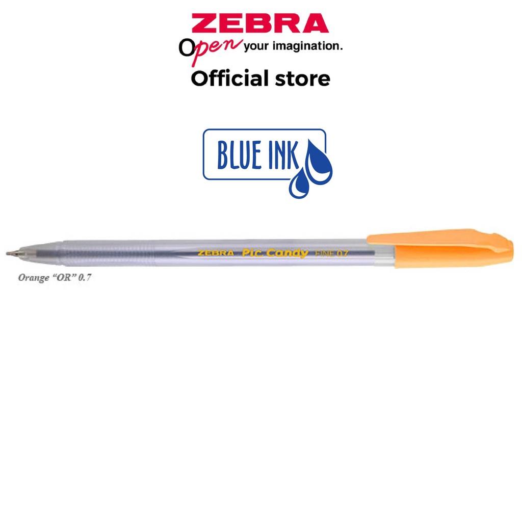 Viết bi nắp Pic Candy 0.7mm hộp 12 cây mực xanh - Zebra
