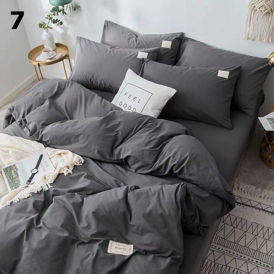 Bộ chăn ga gối vải cotton tici 4 món – chăn mền, drap giường, vỏ gối - ga giường đủ size