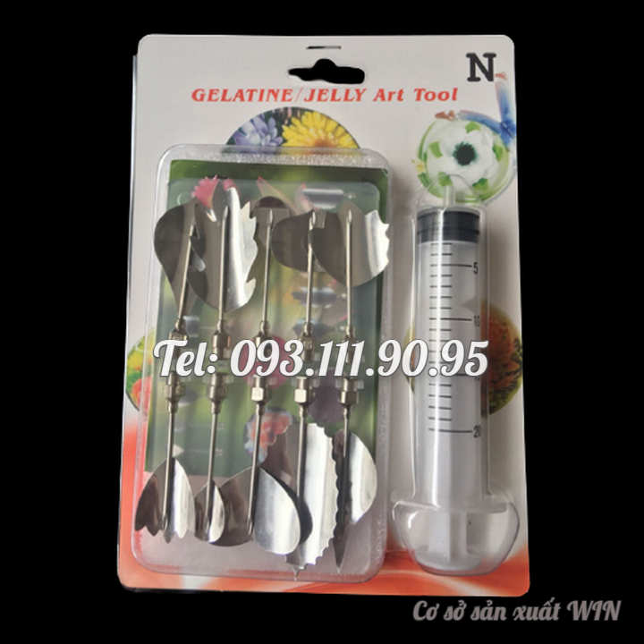 Bộ 10 dụng cụ làm thạch rau câu 3D - Bộ nhập khẩu - Tặng kèm xi lanh – Mã số 1000