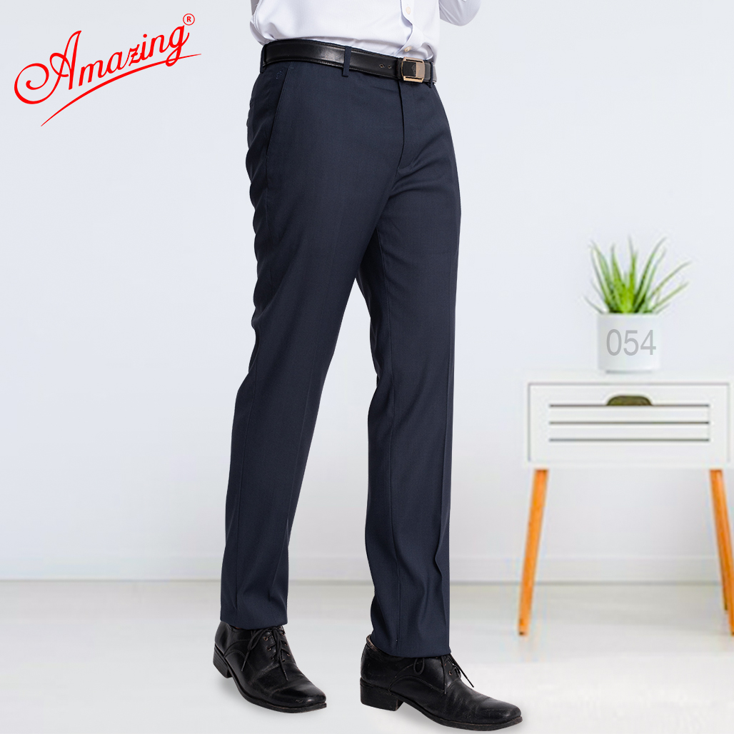 Quần tây âu ống suông, form truyền thống không ly, dáng văn phòng công sở, thương hiệu cao cấp Amazing, có tới size 40