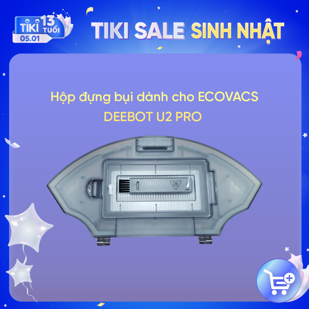 Hộp Đựng Bụi Dành Cho Robot Hút Bụi Lau Nhà Ecovacs Deebot U2 Pro - Hàng Chính Hãng