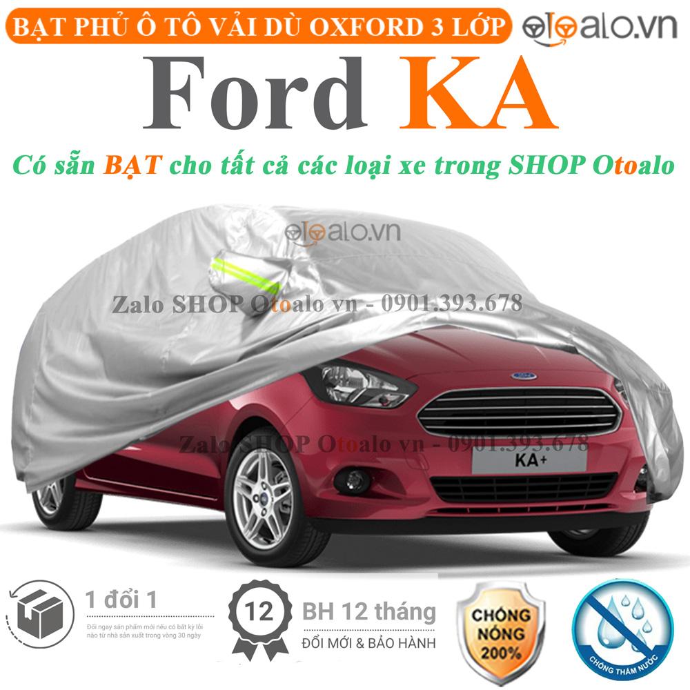 Bạt che phủ xe ô tô Ford Ka vải dù 3 lớp CAO CẤP BPXOT - OTOALO