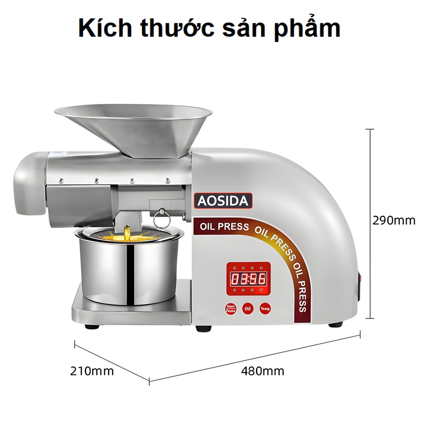 Máy ép dầu thực vật dùng cho gia đình, quán ăn. Thương hiệu Anh Quốc cao cấp Aosida - 888. Hàng chính hãng