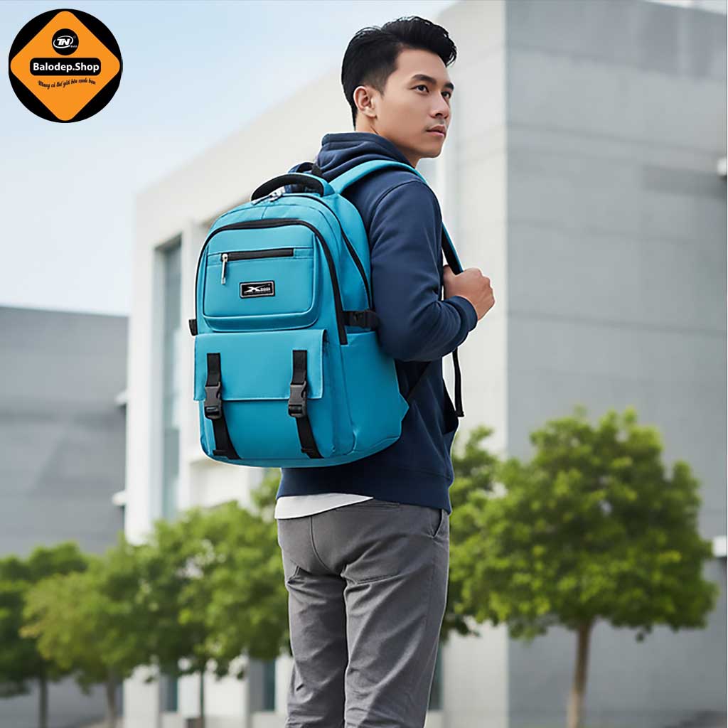 Balo Học Sinh Trung Học Đựng Laptop 15.6 Inch Cao Cấp Xbags Sea Blue XB3201, Chống Nước, Hiện Đại Trẻ Trung!