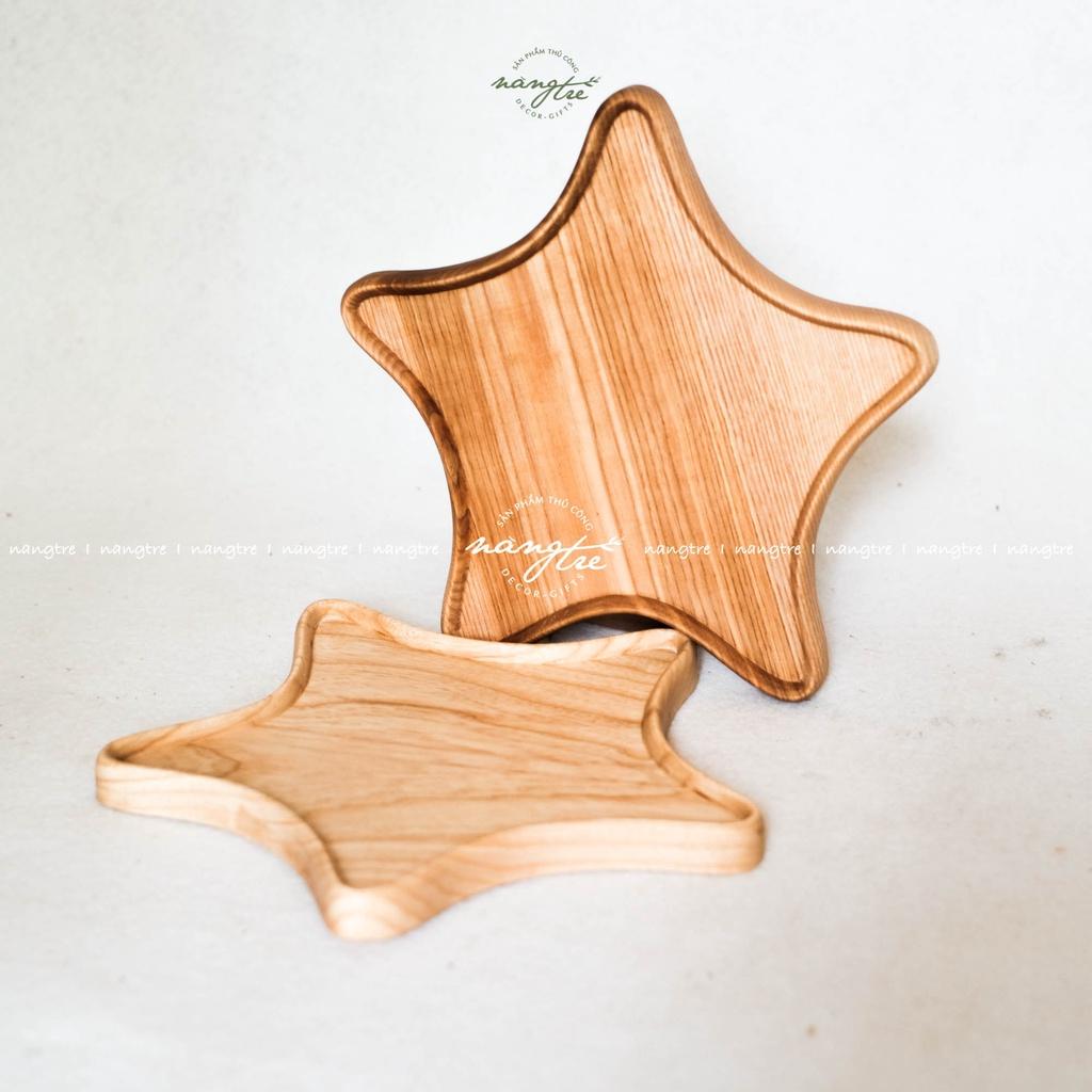 Khay gỗ hình ngôi sao - khay gỗ tự nhiên - Wooden tray